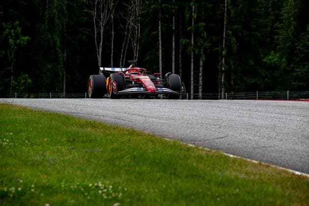 SPIELBERG, AUSTRIA: Charles Leclerc, racing for the Ferrari team during the 2025 Formula 1 Austrian Grand Prix at the Red Bull Ring in Spielberg, Austria