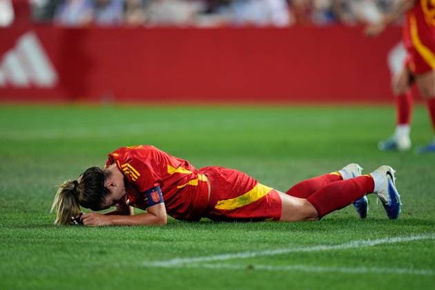 June 27, 2025, Leganes, Madrid, Spain: Alexia Putellas of Spain reacts during the Women s International Friendly, Länderspiel, Nationalmannschaft football match played between Spain and Japan at Butarque stadium on June 27, 2025, in Leganes, Madrid, Spain. Leganes Spain - ZUMAa181 20250627_zaa_a181_055 Copyright: xDennisxAgyemanx