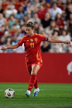 June 27, 2025, Leganes, Madrid, Spain: Alexia Putellas of Spain in action during the Women s International Friendly, Länderspiel, Nationalmannschaft football match played between Spain and Japan at Butarque stadium on June 27, 2025, in Leganes, Madrid, Spain. Leganes Spain - ZUMAa181 20250627_zaa_a181_064 Copyright: xDennisxAgyemanx