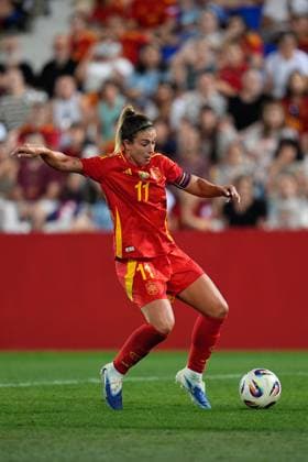 June 27, 2025, Leganes, Madrid, Spain: Alexia Putellas of Spain in action during the Women s International Friendly, Länderspiel, Nationalmannschaft football match played between Spain and Japan at Butarque stadium on June 27, 2025, in Leganes, Madrid, Spain. Leganes Spain - ZUMAa181 20250627_zaa_a181_066 Copyright: xDennisxAgyemanx