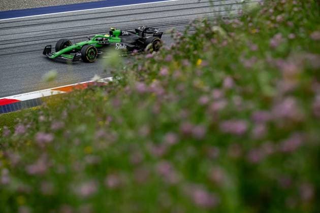 SPIELBERG, AUSTRIA: Gabriel Bortoleto, racing for the Stake F1 Team team during the 2025 Formula 1 Austrian Grand Prix at the Red Bull Ring in Spielberg, Austria