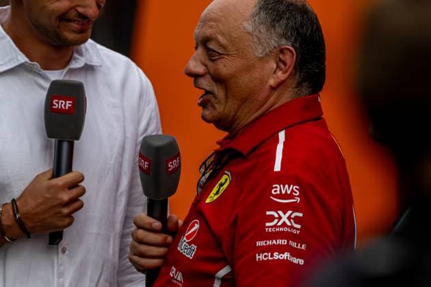 SPIELBERG, AUSTRIA: Frederic Vasseur, racing for the Ferrari team during the 2025 Formula 1 Austrian Grand Prix at the Red Bull Ring in Spielberg, Austria