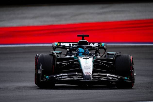 June 27, 2025, Spielberg, Austria: Mercedes-AMG PETRONAS F1 Team s British driver George Russell competes during the free practice two of the Formula 1 Austrian Grand Prix. Spielberg Austria - ZUMAs197 20250627_aaa_s197_074 Copyright: xLucaxMartinix