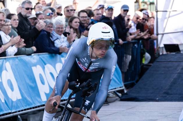 June 27, 2025, Aalborg, The North Jutland Region, Denmark: Johan Price Pejtersen of Team Alpecin-Deceuninck is seen in action during the Men s Elite Individual Time Trial at the Danish Championships. When DM Week returns to Aalborg from 23-29 June 2025, there will be more sports than ever before, new disciplines on the program and an entire city in motion. During an intense week, some of Denmark s most talented athletes will compete for DM gold in over 120 disciplines - from classics like cycling and swimming to high diving from the Limfjord Bridge, dance, speedway and 3x3 basketball. This will be the fourth time DM Week has been held, and the third time Aalborg has hosted it. Aalborg Denmark - ZUMAs197 20250627_aaa_s197_118 Copyright: xKristianxTuxenxLadegaardxBergx