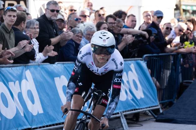 June 27, 2025, Aalborg, The North Jutland Region, Denmark: Julius Johansen of UAE Team Emirates - XRG is seen in action during the Men s Elite Individual Time Trial at the Danish Championships. When DM Week returns to Aalborg from 23-29 June 2025, there will be more sports than ever before, new disciplines on the program and an entire city in motion. During an intense week, some of Denmark s most talented athletes will compete for DM gold in over 120 disciplines - from classics like cycling and swimming to high diving from the Limfjord Bridge, dance, speedway and 3x3 basketball. This will be the fourth time DM Week has been held, and the third time Aalborg has hosted it. Aalborg Denmark - ZUMAs197 20250627_aaa_s197_121 Copyright: xKristianxTuxenxLadegaardxBergx