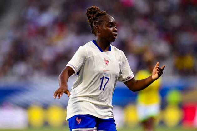 Grenoble, France June 27 Sandy Baltimore of France in action during the Women s International Friendly match between France and Brazil at Stade des Alpes on June 27, 2025 in Grenoble, France Photo by Eurasia Sport Images Grenoble Stade des Alpes France Copyright: x x2025xEurasiaxSportxImagesx jp-en-EuSpIm-MA5_France_Brazil_27Jun2025_FR064