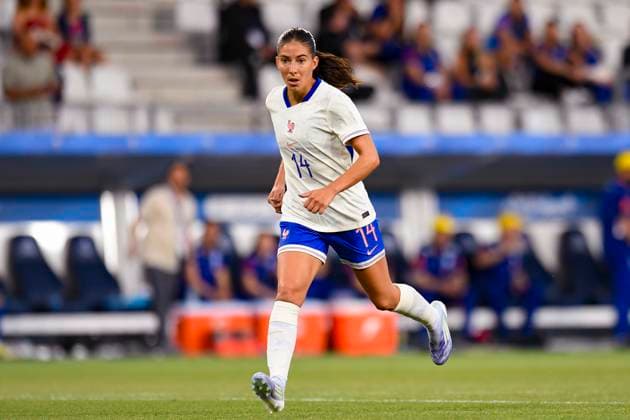 Grenoble, France June 27 Clara Mateo of France in action during the Women s International Friendly match between France and Brazil at Stade des Alpes on June 27, 2025 in Grenoble, France Photo by Eurasia Sport Images Grenoble Stade des Alpes France Copyright: x x2025xEurasiaxSportxImagesx jp-en-EuSpIm-MA5_France_Brazil_27Jun2025_FR080