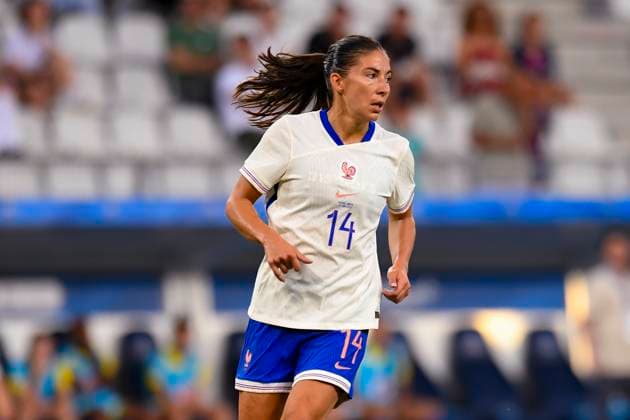 Grenoble, France June 27 Clara Mateo of France in action during the Women s International Friendly match between France and Brazil at Stade des Alpes on June 27, 2025 in Grenoble, France Photo by Eurasia Sport Images Grenoble Stade des Alpes France Copyright: x x2025xEurasiaxSportxImagesx jp-en-EuSpIm-MA5_France_Brazil_27Jun2025_FR081