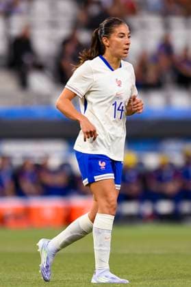 Grenoble, France June 27 Clara Mateo of France in action during the Women s International Friendly match between France and Brazil at Stade des Alpes on June 27, 2025 in Grenoble, France Photo by Eurasia Sport Images Grenoble Stade des Alpes France Copyright: x x2025xEurasiaxSportxImagesx jp-en-EuSpIm-MA5_France_Brazil_27Jun2025_FR083