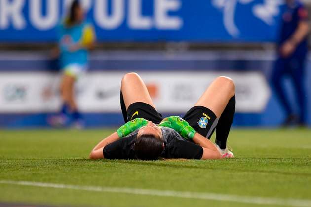 Grenoble, France June 27 Goalkeeper Lorena Silva of Brazil during the Women s International Friendly match between France and Brazil at Stade des Alpes on June 27, 2025 in Grenoble, France Photo by Eurasia Sport Images Grenoble Stade des Alpes France Copyright: x x2025xEurasiaxSportxImagesx jp-en-EuSpIm-MA5_France_Brazil_27Jun2025_FR119