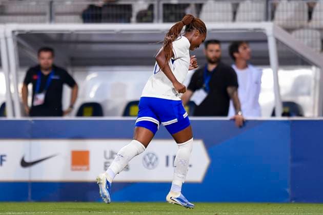 Grenoble, France June 27 Grace Geyoro of France celebrates her goal during the Women s International Friendly match between France and Brazil at Stade des Alpes on June 27, 2025 in Grenoble, France Photo by Eurasia Sport Images Grenoble Stade des Alpes France Copyright: x x2025xEurasiaxSportxImagesx jp-en-EuSpIm-MA5_France_Brazil_27Jun2025_FR129