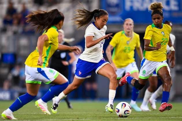Football, Women, Test match, France - Brazil