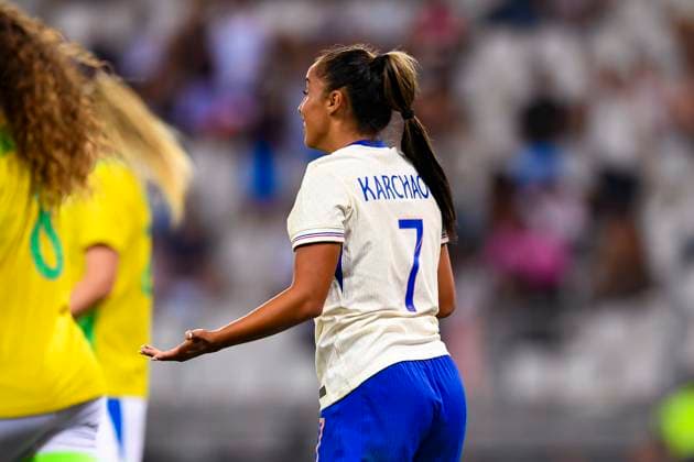 Grenoble, France June 27 Sakina Karchaoui of France reacts during the Women s International Friendly match between France and Brazil at Stade des Alpes on June 27, 2025 in Grenoble, France Photo by Eurasia Sport Images Grenoble Stade des Alpes France Copyright: x x2025xEurasiaxSportxImagesx jp-en-EuSpIm-MA5_France_Brazil_27Jun2025_FR170