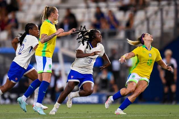 Grenoble, France June 27 Melvine Malard of France in action during the Women s International Friendly match between France and Brazil at Stade des Alpes on June 27, 2025 in Grenoble, France Photo by Eurasia Sport Images Grenoble Stade des Alpes France Copyright: x x2025xEurasiaxSportxImagesx jp-en-EuSpIm-MA5_France_Brazil_27Jun2025_FR184