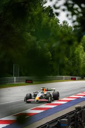 June 27, 2025, Spielberg, Austria: Visa Cash App Racing Bulls F1 Team s French Isack Hadjar driver is seen in action during free practice one of the Formula 1 Austrian Grand Prix 2025 at the Redbull Ring. Spielberg Austria - ZUMAs197 20250627_aaa_s197_227 Copyright: xLucaxMartinix