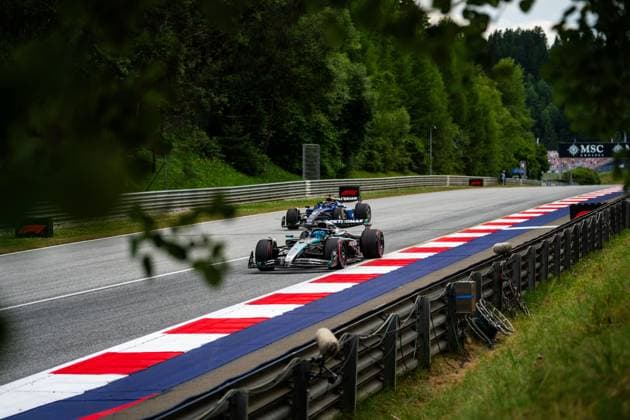 June 27, 2025, Spielberg, Austria: Mercedes-AMG PETRONAS F1 Team s British driver George Russel is seen in action during the free practice one of the Formula 1 Austrian Grand Prix 2025 at the Redbull Ring. Spielberg Austria - ZUMAs197 20250627_aaa_s197_228 Copyright: xLucaxMartinix