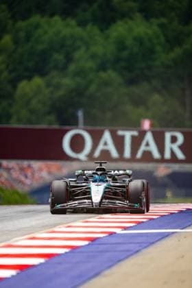 June 27, 2025, Spielberg, Austria: Mercedes-AMG PETRONAS F1 Team s British driver George Russel is seen in action during the free practice one of the Formula 1 Austrian Grand Prix 2025 at the Redbull Ring. Spielberg Austria - ZUMAs197 20250627_aaa_s197_265 Copyright: xLucaxMartinix