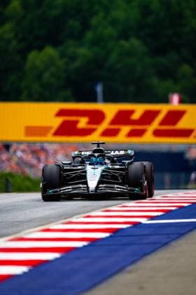 June 27, 2025, Spielberg, Austria: Mercedes-AMG PETRONAS F1 Team s British driver George Russel is seen in action during the free practice one of the Formula 1 Austrian Grand Prix 2025 at the Redbull Ring. Spielberg Austria - ZUMAs197 20250627_aaa_s197_266 Copyright: xLucaxMartinix