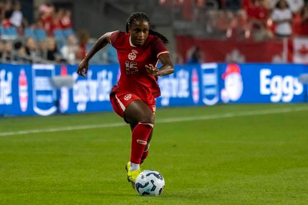 June 27, 2025, Toronto, Ontario, Canada: Nichelle Prince 15 of Canada in action during an International Friendly, Länderspiel, Nationalmannschaft match at BMO Field on June 27, 2025 in Toronto, Ontario, Canada. The game ended 4-1 for Canada. Toronto Canada - ZUMAm154 20250627_zap_m154_033 Copyright: xAngelxMarchinix