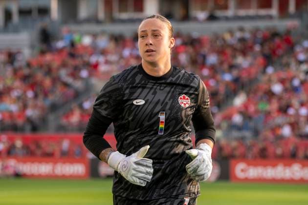 June 27, 2025, Toronto, Ontario, Canada: Kailen Sheridan 1 of Canada in action during an International Friendly, Länderspiel, Nationalmannschaft match at BMO Field on June 27, 2025 in Toronto, Ontario, Canada. The game ended 4-1 for Canada. Toronto Canada - ZUMAm154 20250627_zap_m154_040 Copyright: xAngelxMarchinix