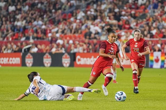 Football, Women, Test match, Canada - Costa Rica