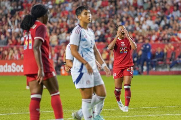 June 27, 2025, Toronto, Ontario, Canada: Marie-Yasmine Alidou 26 of Canada during the International Women s Friendly match between Canada and Costa Rica at BMO Field. on June 27, 2025 in Toronto, Canada. Toronto Canada - ZUMAe321 20250627_zsa_e321_068 Copyright: xLeonardoxRamirezx