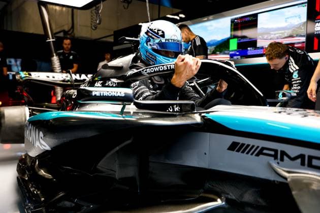 F1 - AUSTRIAN GRAND PRIX 2025 RUSSELL George (gbr), Mercedes AMG F1 Team W16, portrait during the Formula 1 MSC Cruises Austrian Grand Prix 2025, 11th round of the 2025 FIA Formula One World Championship, WM, Weltmeisterschaft from June 27 to 29, 2025 on the Red Bull Ring, in Spielberg, Austria - SpielbergAustria  Copyright: xDPPIx
