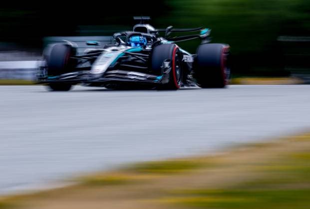 F1 - AUSTRIAN GRAND PRIX 2025 63 RUSSELL George (gbr), Mercedes AMG F1 Team W16, action during the Formula 1 MSC Cruises Austrian Grand Prix 2025, 11th round of the 2025 FIA Formula One World Championship, WM, Weltmeisterschaft from June 27 to 29, 2025 on the Red Bull Ring, in Spielberg, Austria - SpielbergAustria  Copyright: xDPPIx