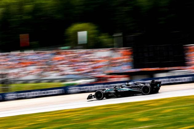 F1 - AUSTRIAN GRAND PRIX 2025 63 RUSSELL George (gbr), Mercedes AMG F1 Team W16, action during the Formula 1 MSC Cruises Austrian Grand Prix 2025, 11th round of the 2025 FIA Formula One World Championship, WM, Weltmeisterschaft from June 27 to 29, 2025 on the Red Bull Ring, in Spielberg, Austria - SpielbergAustria  Copyright: xDPPIx