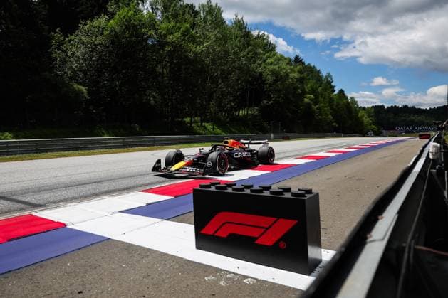 F1 - AUSTRIAN GRAND PRIX 2025 01 VERSTAPPEN Max (nld), Red Bull Racing RB21, action F1 Lego block during the Formula 1 MSC Cruises Austrian Grand Prix 2025, 11th round of the 2025 FIA Formula One World Championship, WM, Weltmeisterschaft from June 27 to 29, 2025 on the Red Bull Ring, in Spielberg, Austria - SpielbergAustria  Copyright: xFLORENTxGOODENx