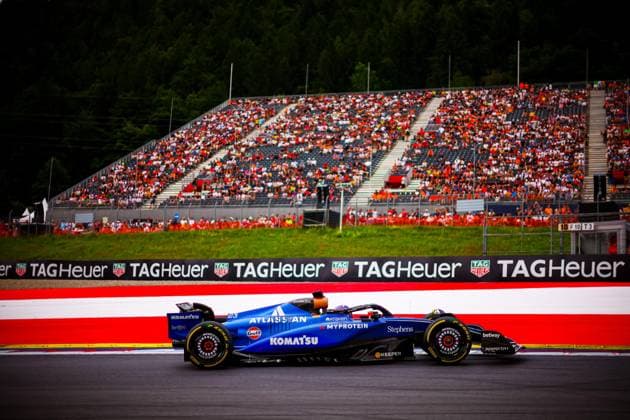 MOTORI - Formula 1 - MSC Cruises Austrian Grand Prix 2025 23 Alex Albon, (GRB) Williams Mercedes Fw47, during the Austrian GP, Spielberg 26-29 June 2025, Red Bull Ring Formula 1 World Championship, WM, Weltmeisterschaft 2025. Austria Austria  Copyright: xIPAxSport ABACAx