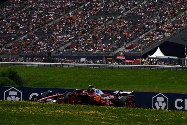 MOTORI - Formula 1 - MSC Cruises Austrian Grand Prix 2025 44 Lewis Hamilton Of The Team Scuderia Ferrari HP, Ferrari SF-25,In Free Practice ,During Fia Formula One World Championship, WM, Weltmeisterschaft F1 Austria Grand Prix 2025, 27 June , In Spielberg Austria Austria Austria  Copyright: xIPAxSport ABACAx