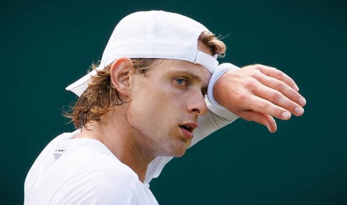 Belgian Zizou Bergs pictured during a training session at the 2025 Wimbledon grand slam tennis tournament at the All England Tennis Club, in south-west London, Britain, Saturday 28 June 2025. BENOITxDOPPAGNE  x127994037x