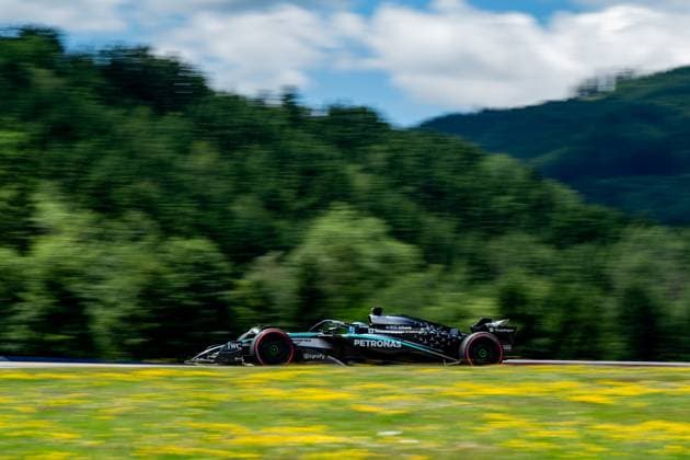 F1 - AUSTRIAN GRAND PRIX 2025 63 RUSSELL George (gbr), Mercedes AMG F1 Team W16, action during the Formula 1 MSC Cruises Austrian Grand Prix 2025, 11th round of the 2025 FIA Formula One World Championship, WM, Weltmeisterschaft from June 27 to 29, 2025 on the Red Bull Ring, in Spielberg, Austria - SpielbergAustria  Copyright: xALBERTOxVIMERCATIx