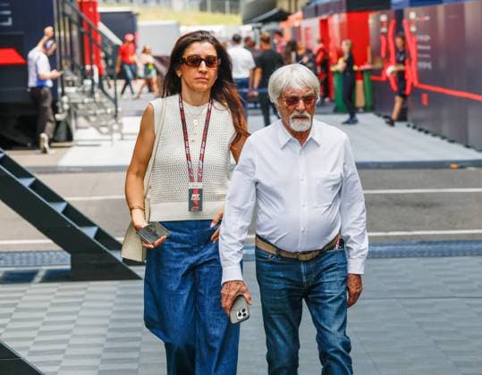 Bernie Ecclestone GBR and his wife Fabiana Flosi, F1 Grand Prix of Austria at Red Bull Ring on July 28, 2025 in Spielberg, Austria Photo by HOCH ZWEI Spielberg Austria
