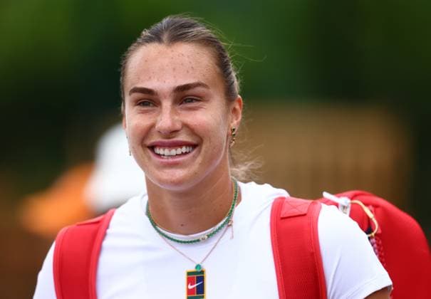 Wimbledon Championships 2025 AELTC, Saturday Practice, London, UK - 28 06 2025 Aryna Sabalenka during Saturday Practice ahead of the 2025 wimbledon Champinshipc London Wimbledon London GBR, UK NEWSPAPERS OUT Copyright: xMarkxGreenwoodx