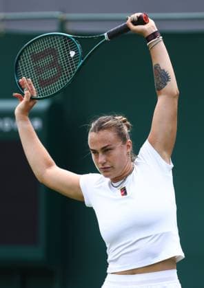 Wimbledon Championships 2025 AELTC, Saturday Practice, London, UK - 28 06 2025 Aryna Sabalenka Practices at Wimbledon ahead of the 2025 Championships London Wimbledon London GBR, UK NEWSPAPERS OUT Copyright: xMarkxGreenwoodx