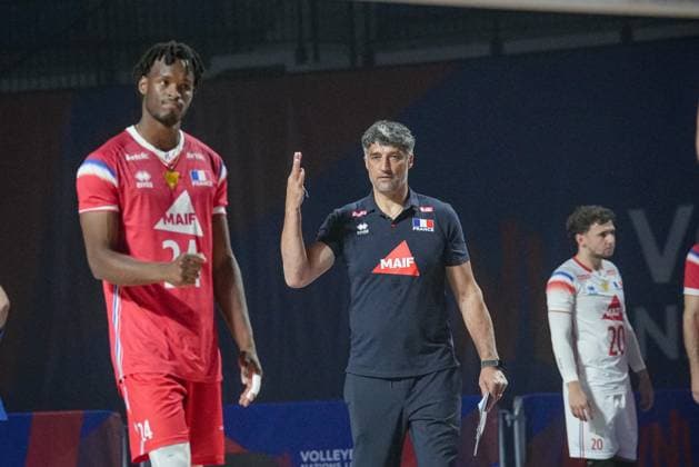 Volleyball - FIVB Men s Volleyball Nations League - Slovenia - France - 28.06.2025 Andrea Giani, head coach of France during Mens Volleyball Nations League in Burgas, VNL Copyright: xYulianxTodorovx