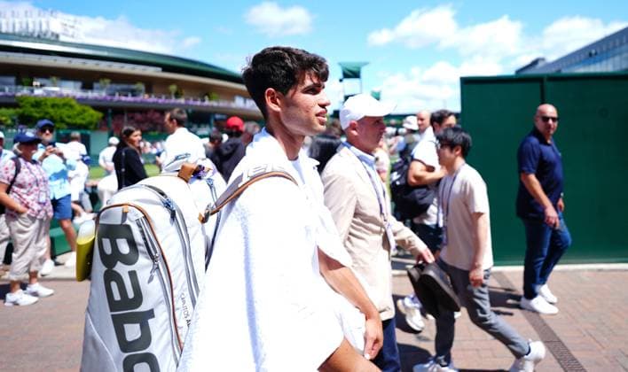 Carlos Alcaraz Wimbledon Tennis Championships, Saturday Practice, The All England Lawn Tennis and Croquet Club, London, UK - 28 Jun 2025London The All England Lawn Tennis and United Kingdom  Copyright: xJavierxGarcia Shutterstockx 15371374as
