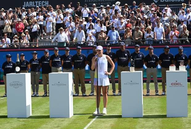 28 06 2025 Bad Homburg OPEN 2025 Womens Tennis Tournament WTA FINAL Jessica Pegula USA vs Iga Swiatek POL Picture shows Iga Swiatek POL