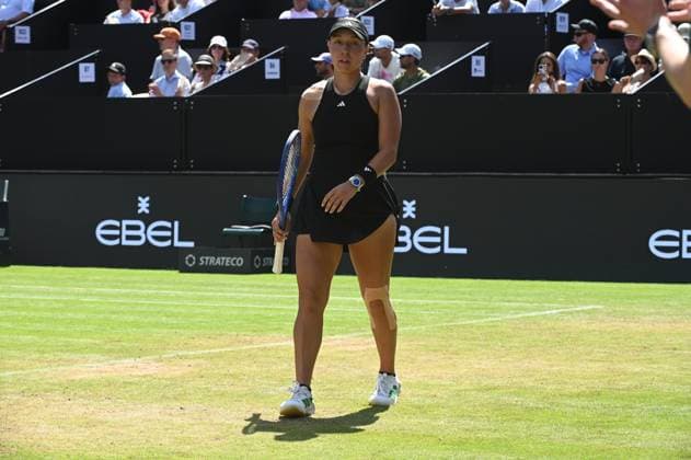 28 06 2025 Bad Homburg OPEN 2025 Womens Tennis Tournament WTA FINAL Jessica Pegula USA vs Iga Swiatek POL Picture shows the winner Jessica Pegula USA
