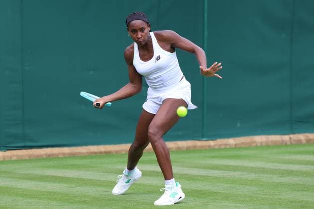 June 28, 2025, London, Celestynow, England: COCO GAUFF of USA during the practice session before the Championships 2025 at Wimbledon AELTC in London. London England - ZUMAc278 20250628_zsp_c278_002 Copyright: xMarcinxCholewinskix