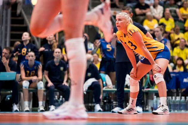 250628 Filippa Brink of Sweden during Women s European Golden League semifinal volleyball match between Sweden and Ukraine on June 28, 2025 in Ängelholm Photo Petter Arvidson BILDBYRAN kod PA PA1041 volleyball volleyball european golden league semifinal semifinals sverige ukraine sweden dam bbeng ukraina  Copyright: PETTERxARVIDSON BB250628PA021