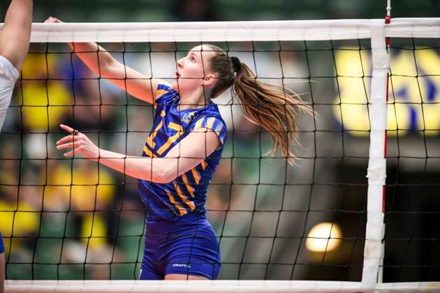 ÄNGELHOLM, SVERIGE 20250628 Sweden s Anna Haak in action during the CEV Women s Volleyball European Golden League semifinal match between Ukraine and Sweden at Catena Arena, in Angelholm, Sweden, on June 28, 2025 ÄNGELHOLM SVERIGE x11566x  Copyright: xHenrikxEberlund TTx GOLDEN LEAGUE UKRAINE-SWEDEN