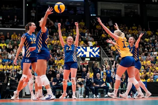 250628 Hilda Gustafsson of Sweden during Women s European Golden League semifinal volleyball match between Sweden and Ukraine on June 28, 2025 in Ängelholm Photo Petter Arvidson BILDBYRAN kod PA PA1041 volleyball volleyball european golden league semifinal semifinals sverige ukraine sweden dam bbeng ukraina bbauto  Copyright: PETTERxARVIDSON BB250628PA023