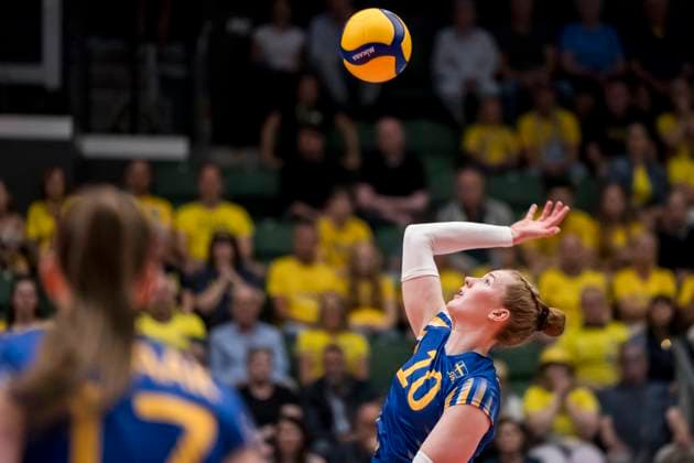 250628 Isabelle Haak of Sweden during Women s European Golden League semifinal volleyball match between Sweden and Ukraine on June 28, 2025 in Ängelholm Photo Petter Arvidson BILDBYRAN kod PA PA1041 volleyball volleyball european golden league semifinal semifinals sverige ukraine sweden dam bbeng ukraina  Copyright: PETTERxARVIDSON BB250628PA036