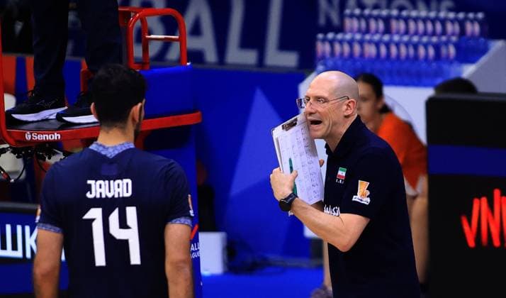 28.06.2025 Belgrade(Serbia) Germany-Iran Men s Volleyball Nations League Roberto Piazza (R) Iran coach :