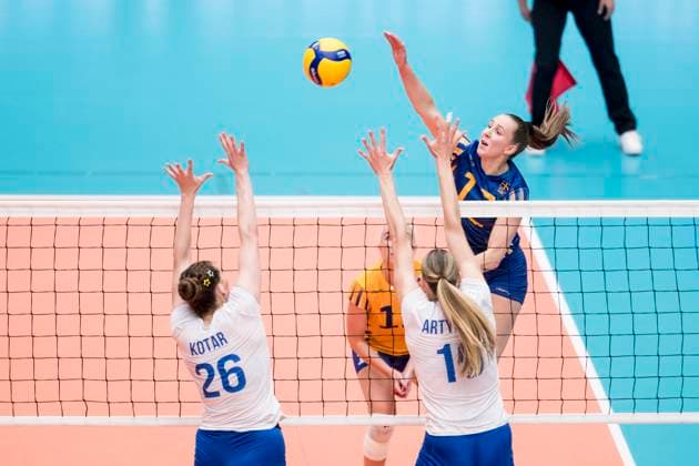 250628 Anna Haak of Sweden during Women s European Golden League semifinal volleyball match between Sweden and Ukraine on June 28, 2025 in Ängelholm Photo Petter Arvidson BILDBYRAN kod PA PA1041 volleyball volleyball european golden league semifinal semifinals sverige ukraine sweden dam bbeng ukraina bbauto  Copyright: PETTERxARVIDSON BB250628PA043