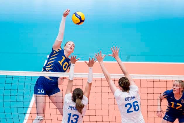 250628 Isabelle Haak of Sweden during Women s European Golden League semifinal volleyball match between Sweden and Ukraine on June 28, 2025 in Ängelholm Photo Petter Arvidson BILDBYRAN kod PA PA1041 volleyball volleyball european golden league semifinal semifinals sverige ukraine sweden dam bbeng ukraina  Copyright: PETTERxARVIDSON BB250628PA046