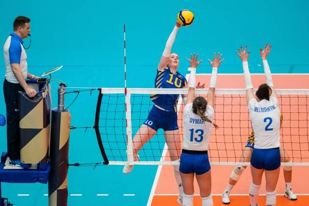 250628 Isabelle Haak of Sweden during the Women s European Golden League semifinal volleyball match between Sweden and Ukraine on June 28, 2025 in Ängelholm Photo Petter Arvidson BILDBYRAN kod PA PA1041 volleyball volleyball european golden league semifinal semifinals sverige ukraine sweden dam bbeng ukraina  Copyright: PETTERxARVIDSON BB250628PA065